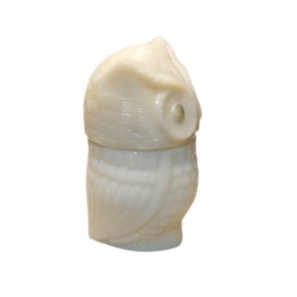 Vintage Avon White Owl Moonwind Cream Sachet Milk Glass - Picture 3 of 8